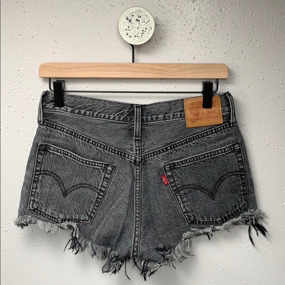 Levi's Pants - Levi's Gray Wash High Waisted Denim Shorts  26